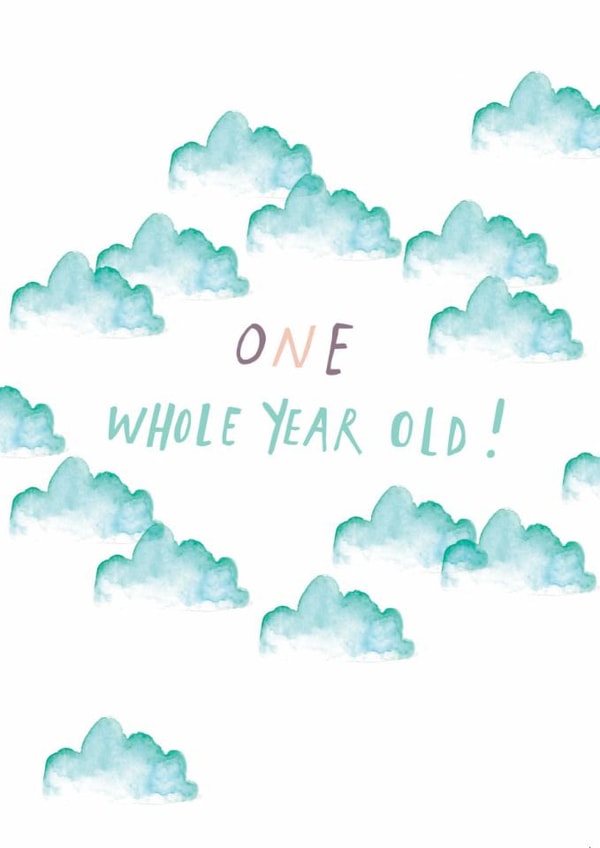 Classic Birthday Card - 1st - Clouds created by Fiona Fawcett