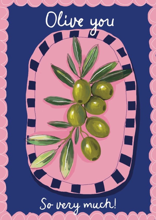 Arty Anniversary Card - Olive You created by Giddy Kipper