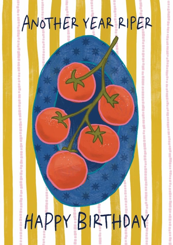 Classic Birthday Card 0 Another Year Riper - Tomatoes created by Sweetlove Press