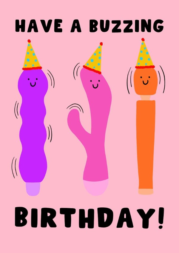 Cheeky Birthday Card - Have A Buzzing Birthday - For Her created by Pink Peach Cards