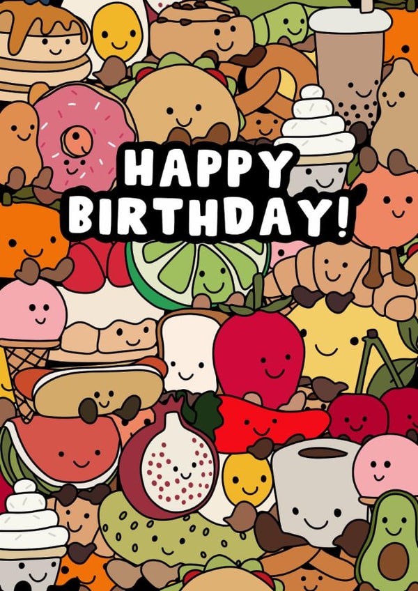 Cute Birthday Card - JellyCats created by Pink Peach Cards