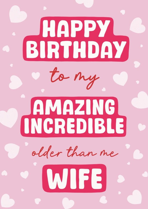 Funny Birthday Card - For Wife - Older Than Me created by Stuck Shop Gifts