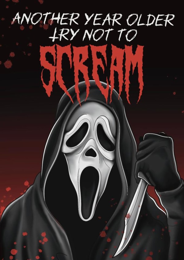 Fun Birthday Card - Ghostface - Scream created by Maddie Doherty