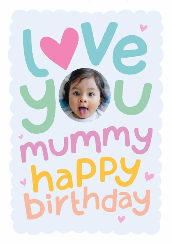 Cute Birthday Card - Love You Mummy created by Macie Dot Doodles