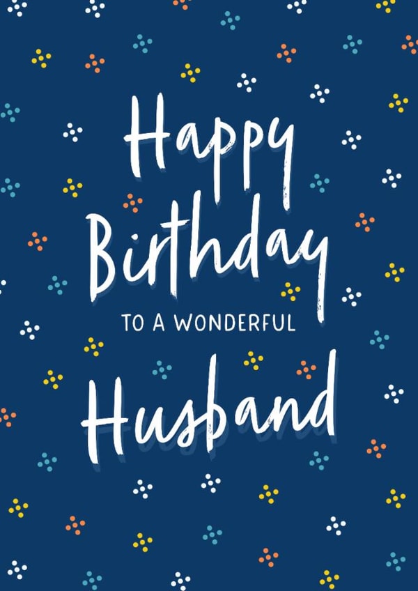 Classic Birthday Card - Wonderful Husband created by Evie Garnett Designs