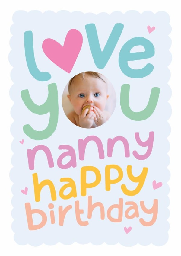 Cute Birthday Card - Love You Nanny created by Macie Dot Doodles