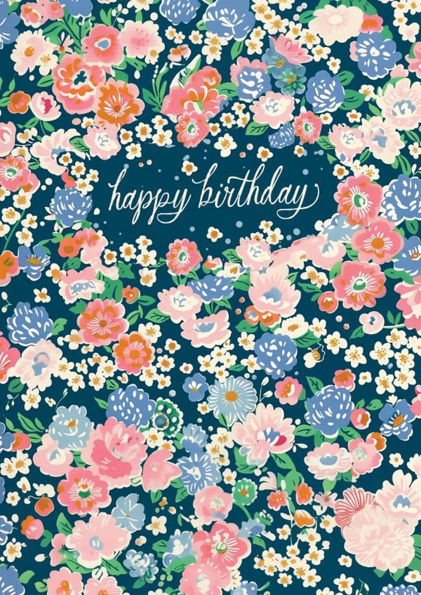 Classic Birthday Card - Pretty Florals created by Nicky Laatz