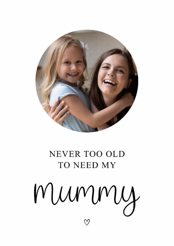 Classic Birthday Card - For Mummy - Never Too Old created by Kalm Lettering