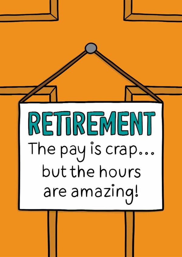 Funny Retirement Card - Crap Pay created by TeePee Creations