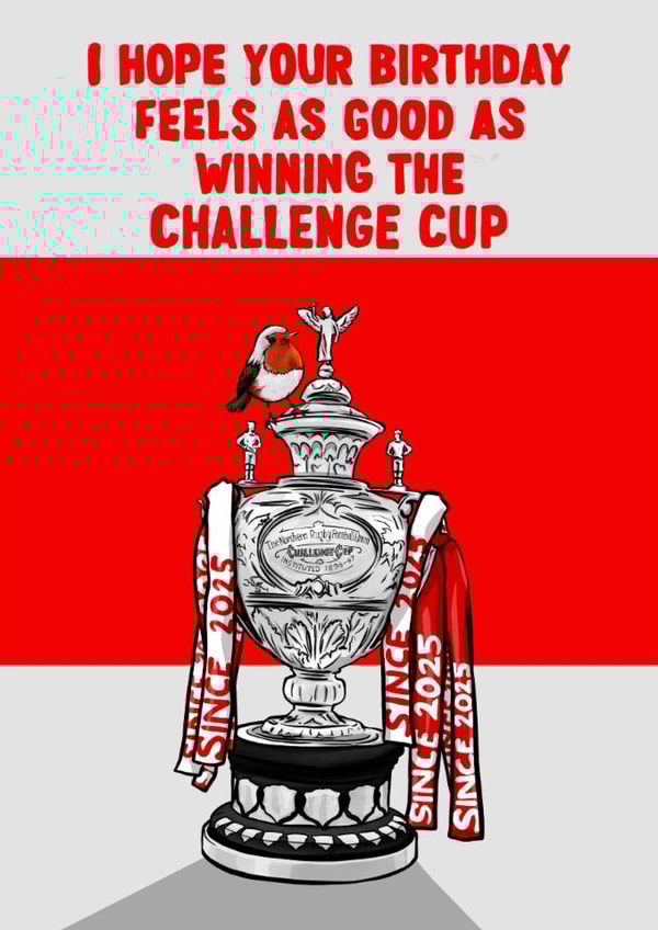 Rugby League Birthday Card - Hull KR - Challenge Cup created by ZB CREATIVE