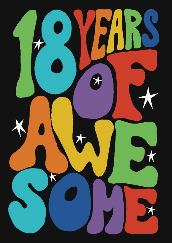 Classic Birthday Card - 18th - Awesome created by Rebecca McConnachie