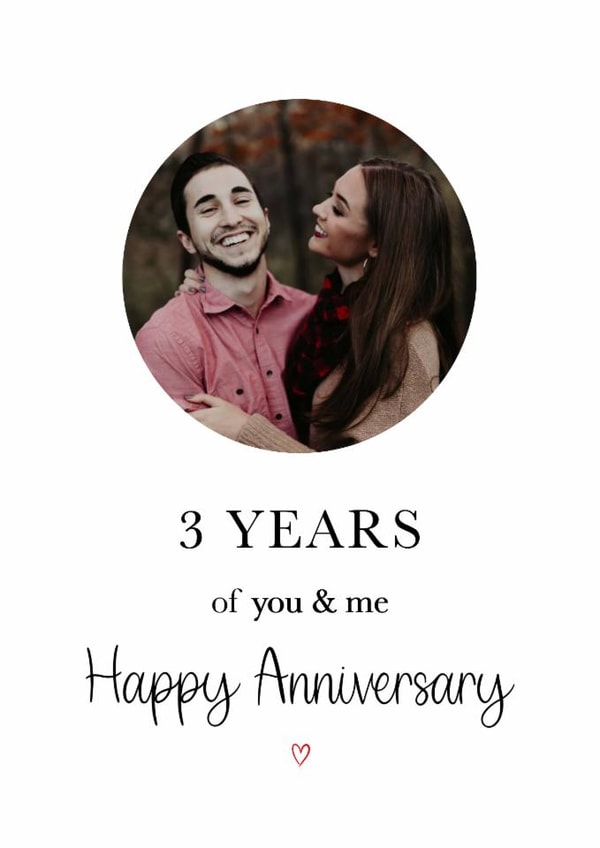 Classic Anniversary Card - 3rd - You And Me created by Kalm Lettering