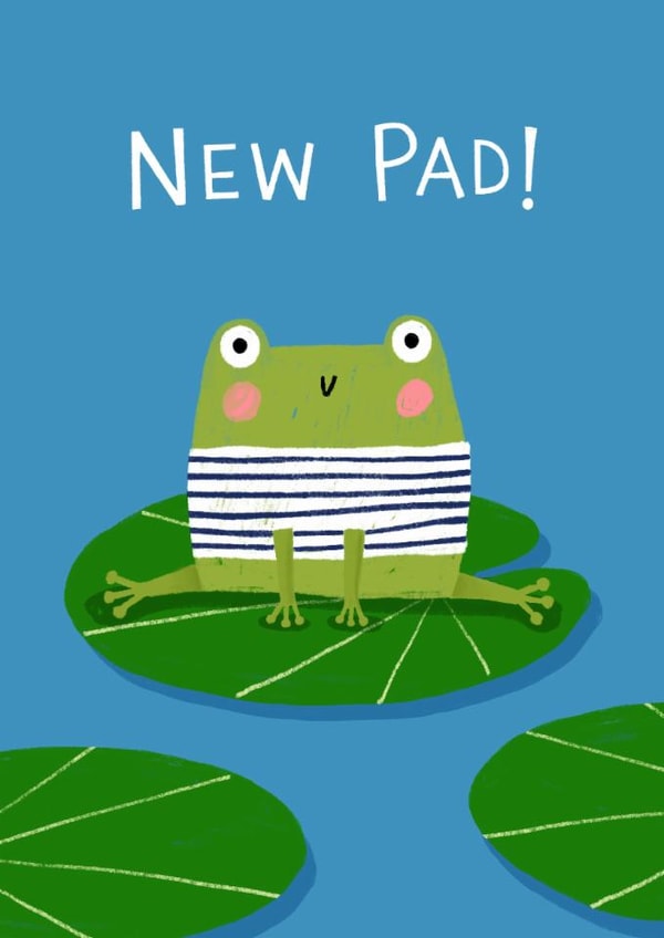 Cute New Home Card - Frog - New Pad created by Nicola Watson