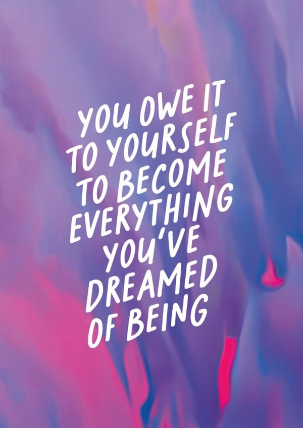 Cute Inspirational card for when you need a pick-me-up - motivational quote created by OHVERLEE