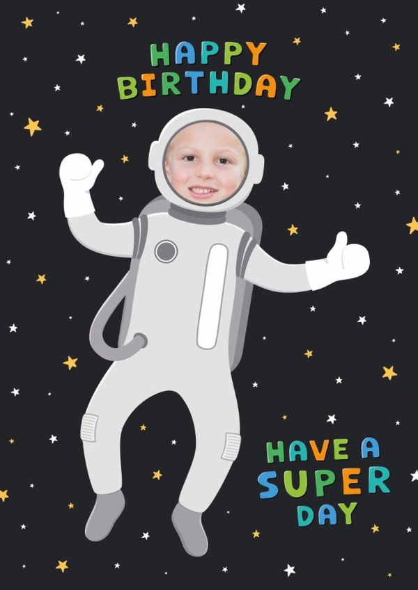 Cute Birthday Card - Astronaut - Space created by Macie Dot Doodles