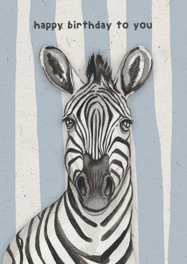Cute Birthday Card - Zebra created by lil wabbit