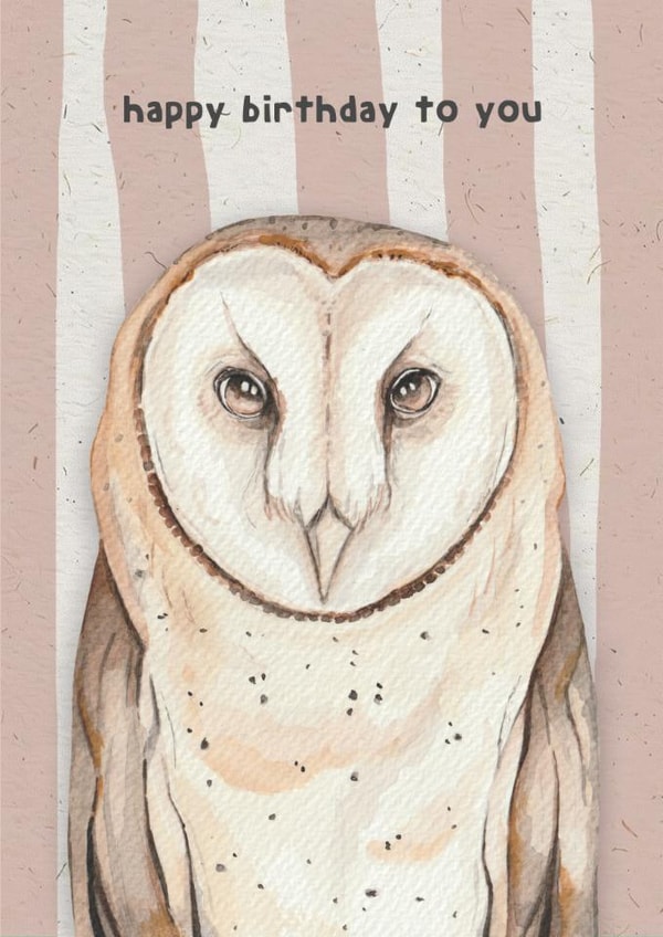 Cute Birthday Card - Barn Owl | thortful