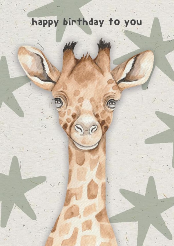 Cute Birthday Card - Giraffe created by lil wabbit