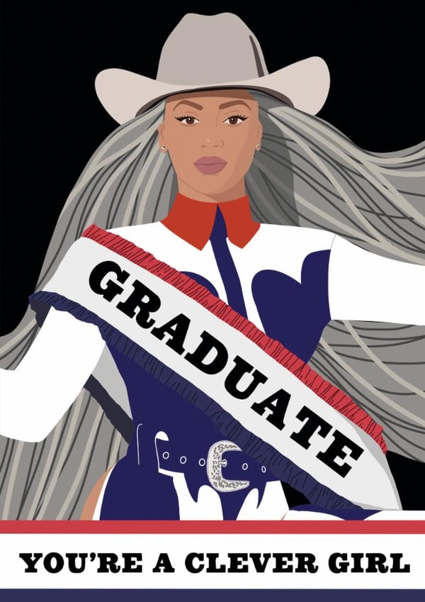 Fun Graduation Card - Beyonce - Cowboy Carter created by Paper Jungle