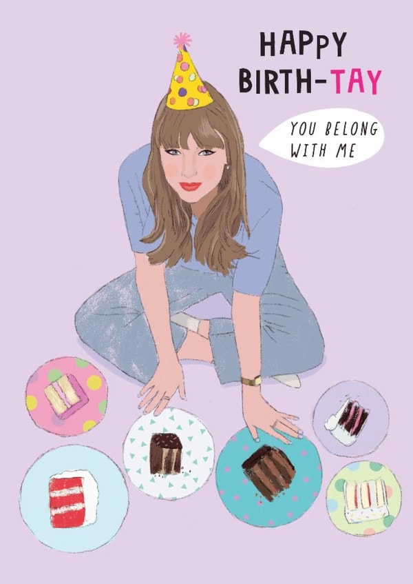 Taylor Swift Birthday Card - Masters & Cake - You Belong With Me created by Holly Fox