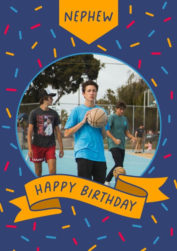 Classic Birthday Card - For Nephew - Banner created by Evie Garnett Designs