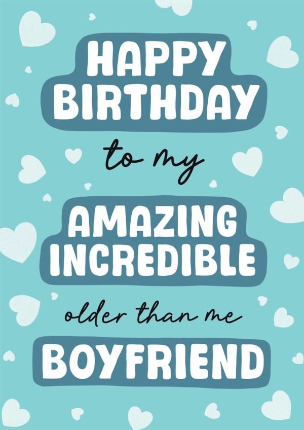 Cheeky Birthday Card - For Boyfriend - Older Than Me created by Stuck Shop Gifts