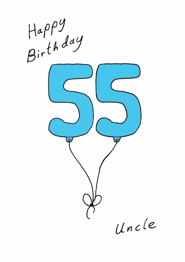 Classic Birthday Card - For Uncle - Balloons created by A Ray of Sunshine Cards