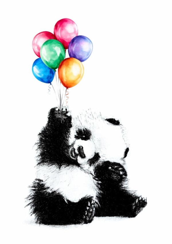 Cute Panda Birthday Card for Friends of Family! created by Francesca Emily Art