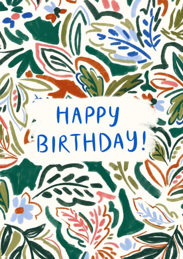 Classic Birthday Card - Botanical Florals created by Lauren Barclay