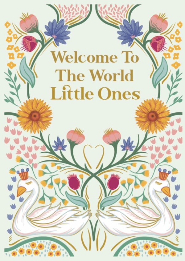 Classic New Baby Card - Twins - Welcome To The World Little Ones created by Holly Hudson-Smith