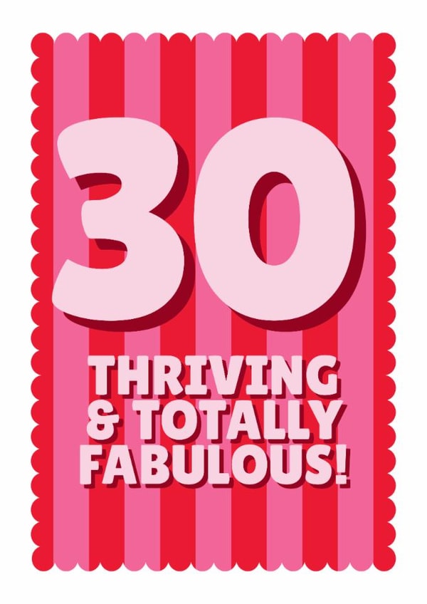 Classic Birthday Card - 30th - Totally Fabulous created by Blush & Blossom 