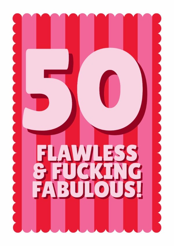 Classic Birthday Card - 50th - Flawless And Fabulous created by Blush & Blossom