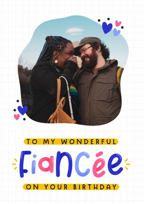 Classic Birthday Card - Wonderful Fiancée created by Joanne Hawker