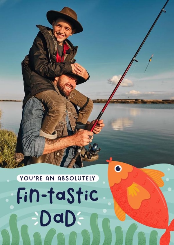 Cute Birthday Card - For Dad - Fishing created by Joanne Hawker