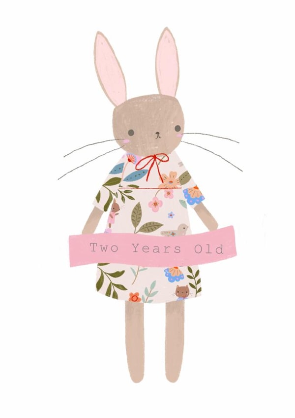 Banner Bunny 2nd Birthday Card created by Vicky Carpenter
