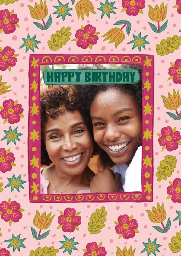 Pretty Birthday Card - Pink Florals created by Harkiran Kalsi