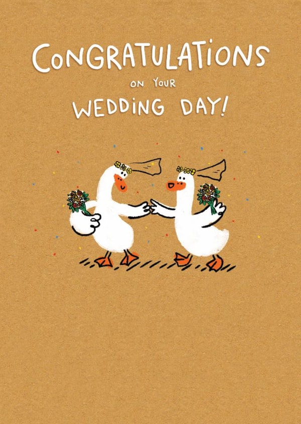 Cute Wedding Card - LGBTQ+ - Ducks created by Hew Ma