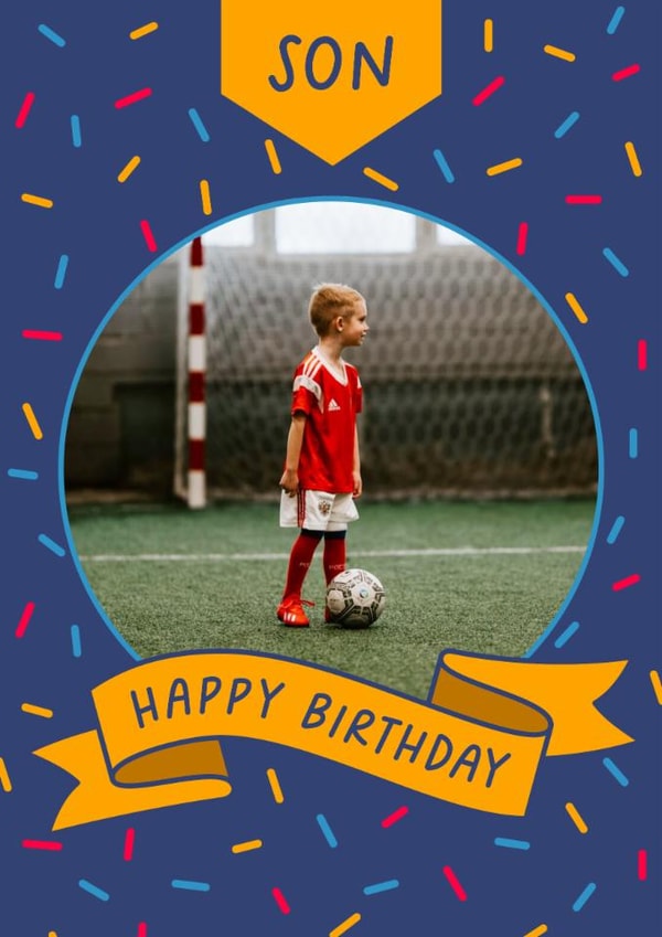 Classic Birthday Card - For Son - Banner created by Evie Garnett Designs