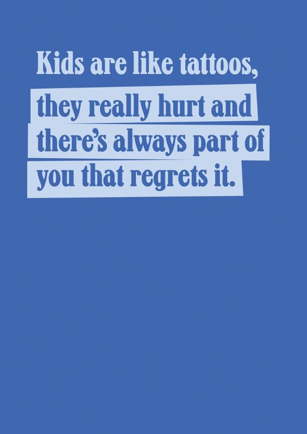 Funny Birthday - Tattoos for your kids, your friends, well... for everyone. created by TWAAT Cards