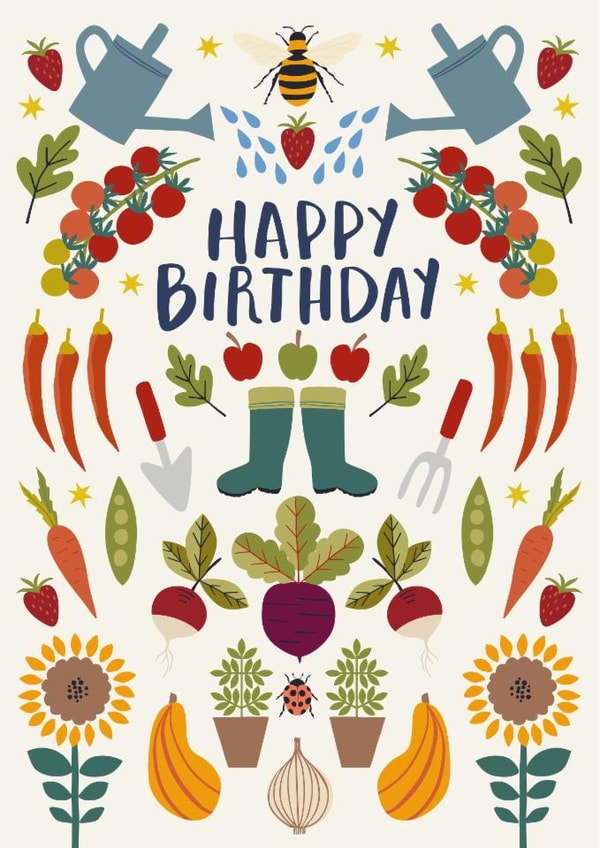 Classic Birthday Card - Gardening created by Nina Raby - Jones