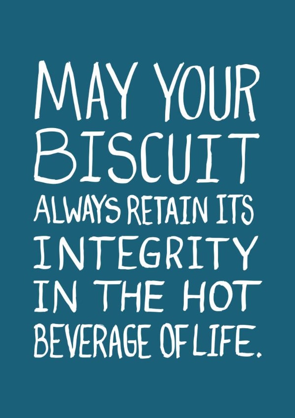 Funny Love And Friendship Card - Biscuit Dunking Integrity created by The Curious Pancake