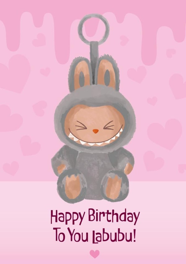 Happy Labubu Birthday! created by Philippa Elizabeth Illustration