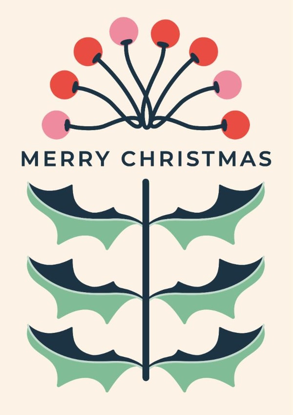 Arty Christmas Card - Holly And Berries created by Taya Cosgrove