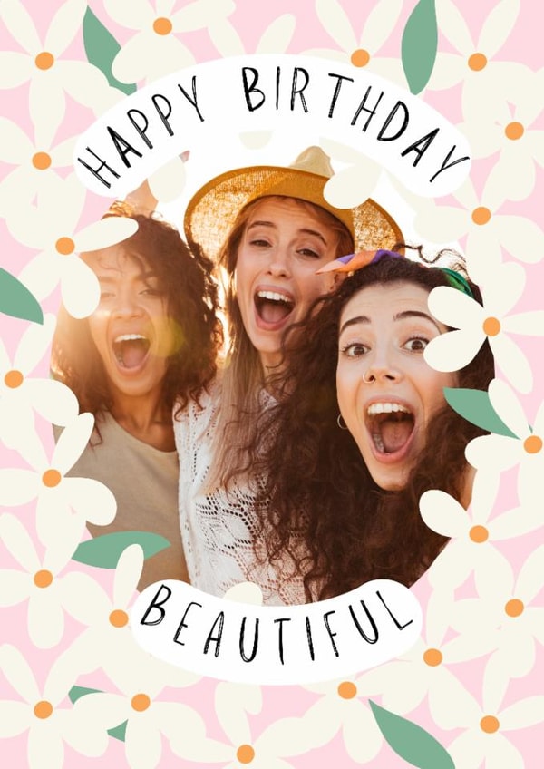 Pretty Birthday Card - Florals - Beautiful created by @hollielonglanddesigns