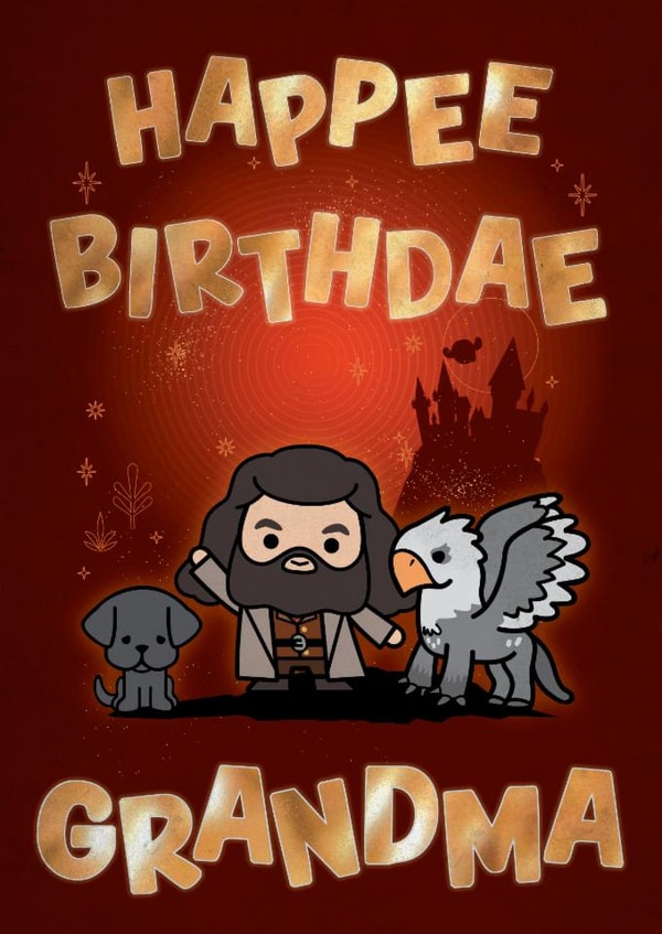 Cute Birthday Card - For Grandma - Harry Potter created by Cardology