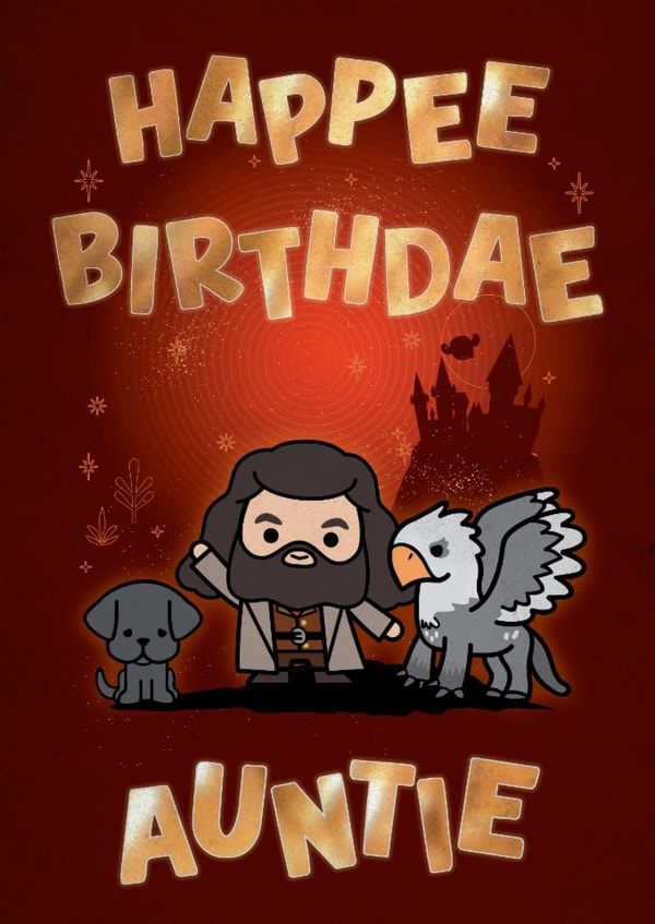 Cute Birthday Card - For Auntie - Harry Potter created by Cardology