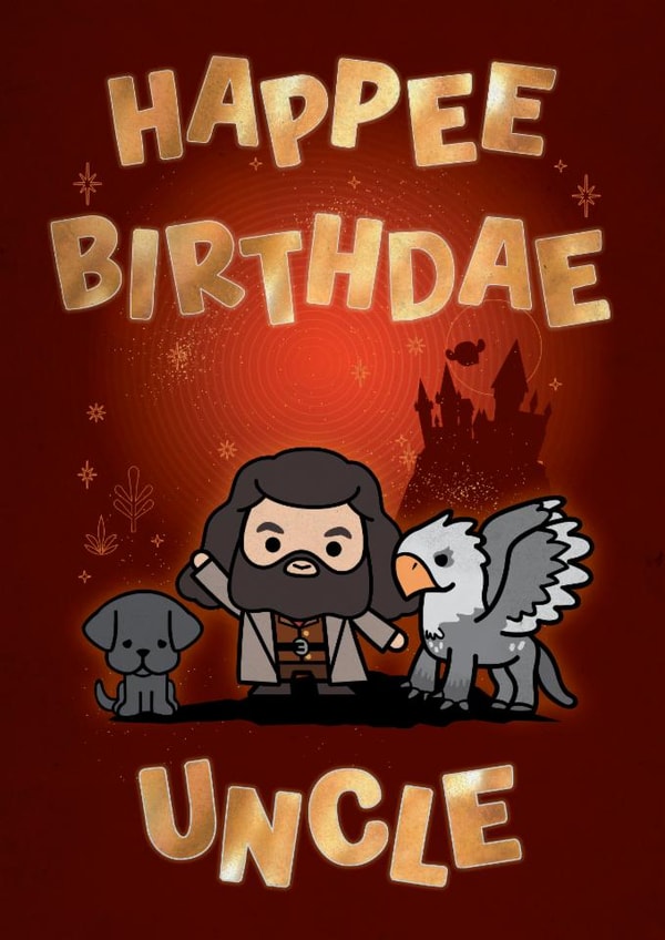 Cute Birthday Card - For Uncle - Harry Potter created by Cardology