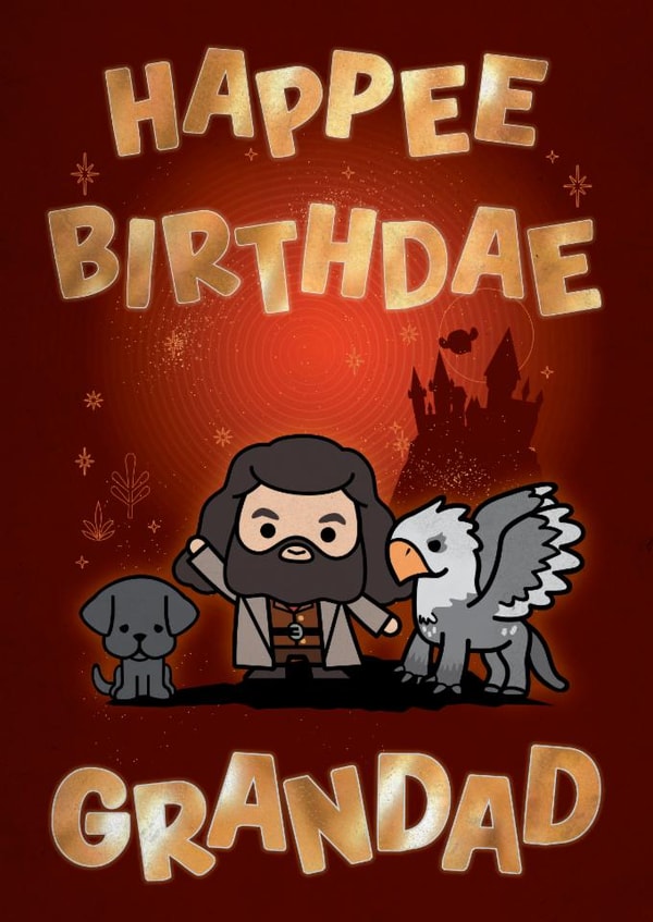 Cute Birthday Card - For Grandad - Harry Potter created by Cardology