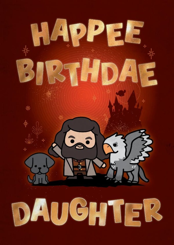 Cute Birthday Card - For Daughter - Harry Potter created by Cardology