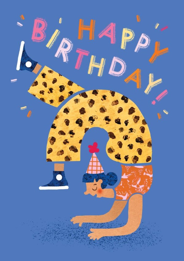 Cute Birthday Card - Dancing - Summersault created by Emily Nash Illustration